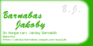 barnabas jakoby business card